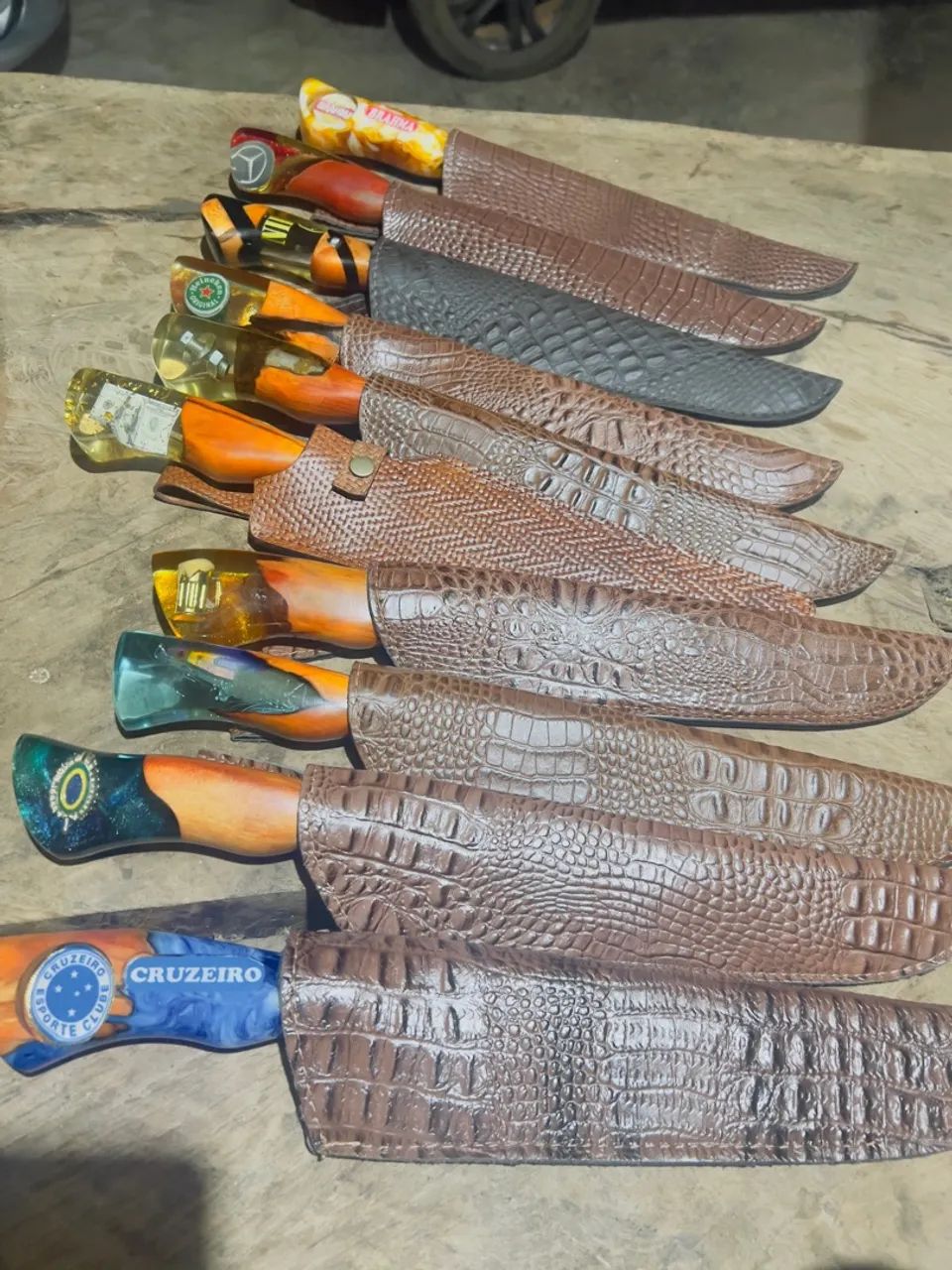 Lindas Facas em aço inox fio de ouro  - Foto 6