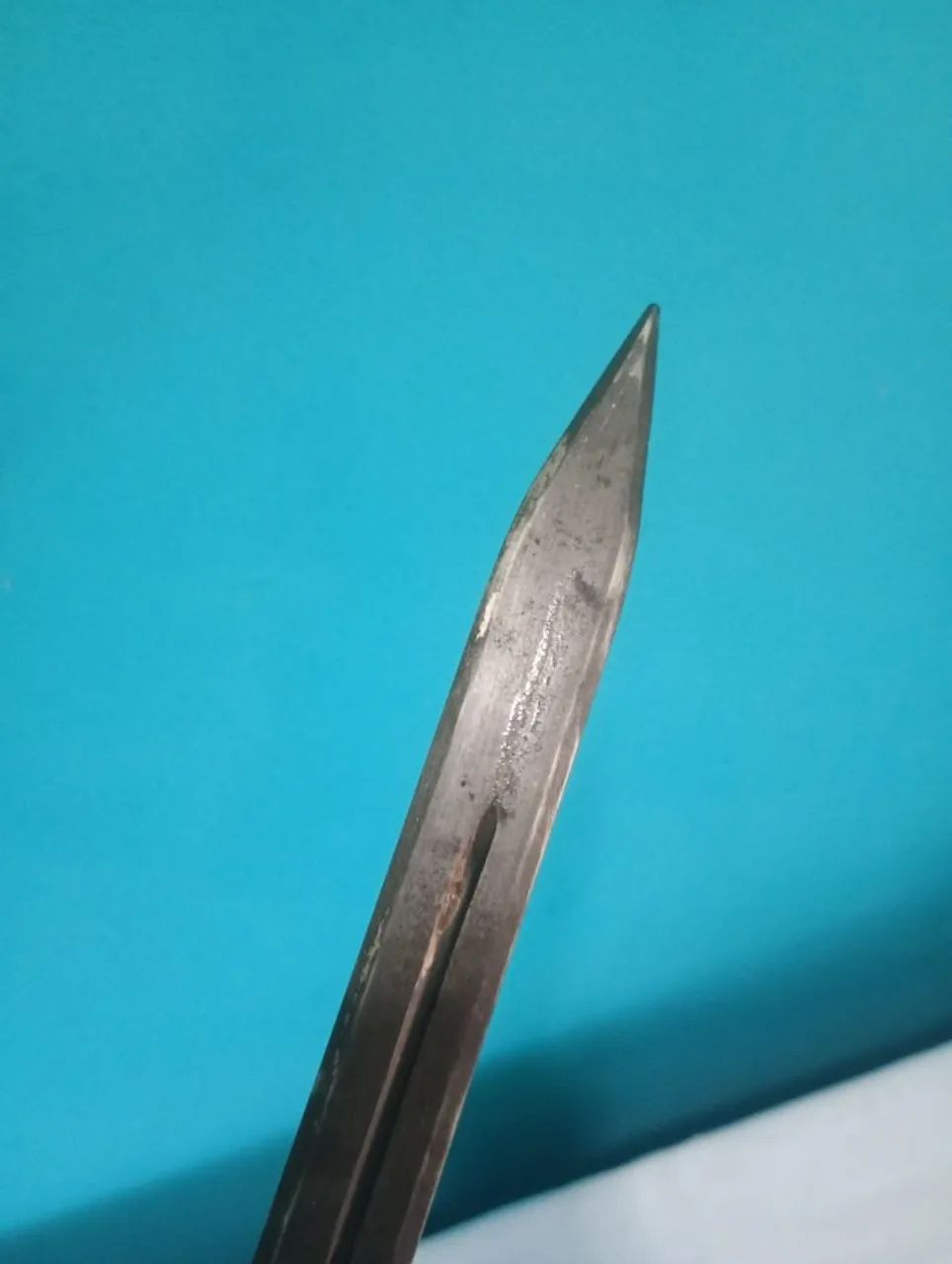 Antiga e rara espada com bainha em couro - Foto 4