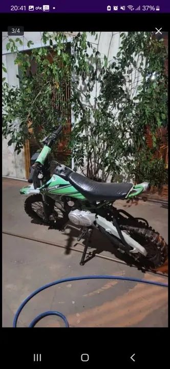 Moto Cross 100cc Verde troco em bike hupi ou gios