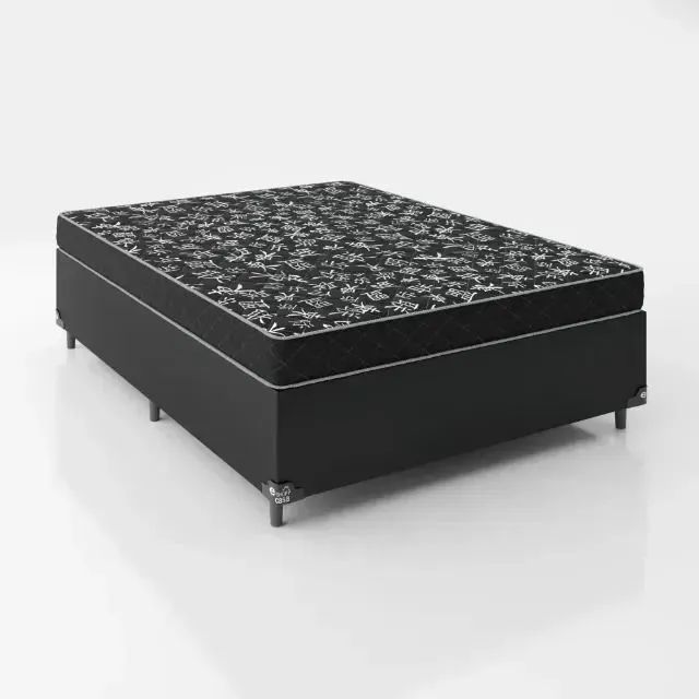 Cama box Conjunto Base Com Colchão Espuma D20 novo  - Foto 2
