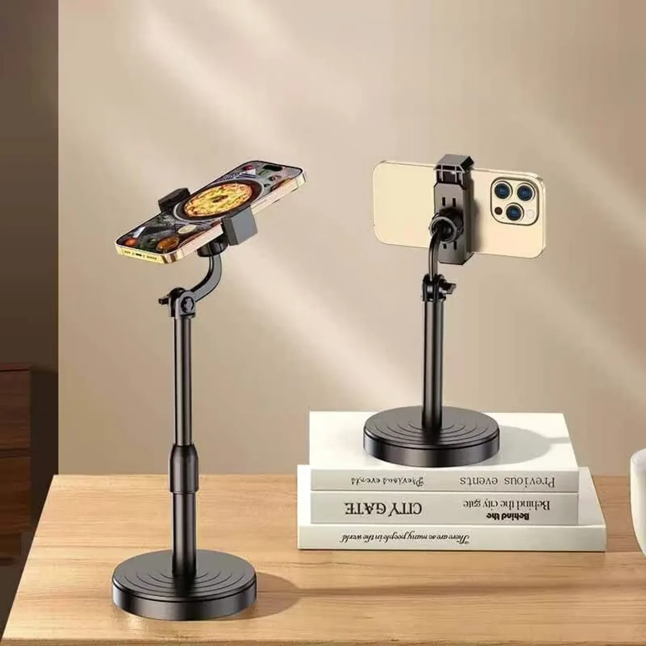 Suporte Tripé 360° Ideal Para Gravação de Vídeos Para Mesa Com Mini Pedestal Ajustável