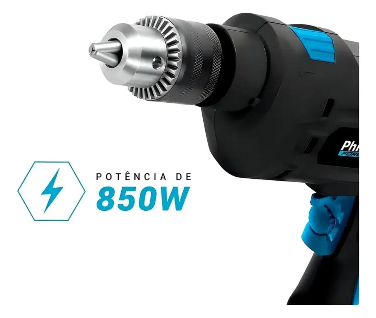 Furadeira Profissional 850W-220V 100% Rolamentada mandril grande 13mm - Foto 4