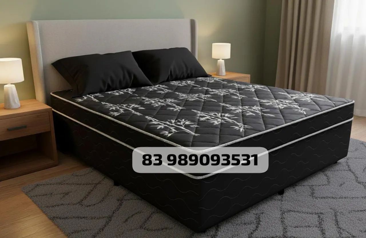 Cama box casal nova direto de fábrica com dois travesseiros de brinde. - Foto 3