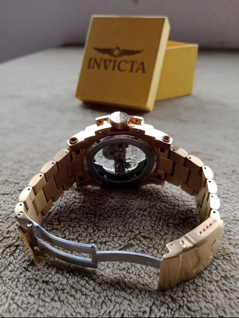 Relógio Invicta Masculino Dourado Automático - Foto 2