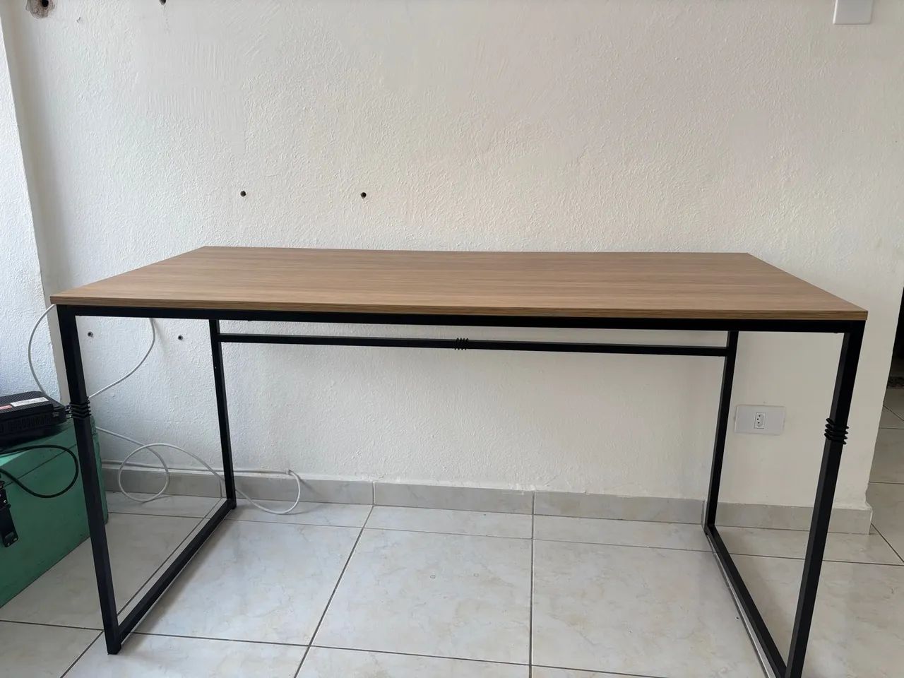 Escrivaninha Industrial Madeira e Metal