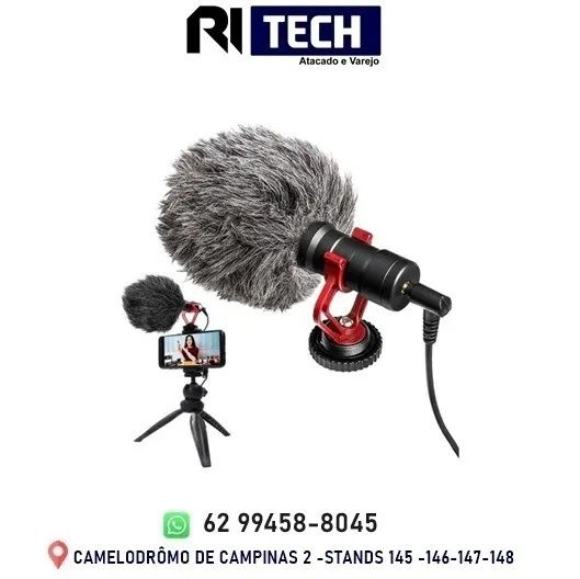 Microfone Condensador Para Celular E Câmeras Kp-Mic800 Knup