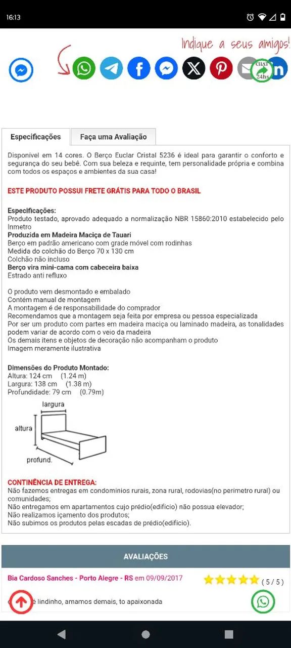 Berço que vira minicama - retirada imediata RJ - Foto 3