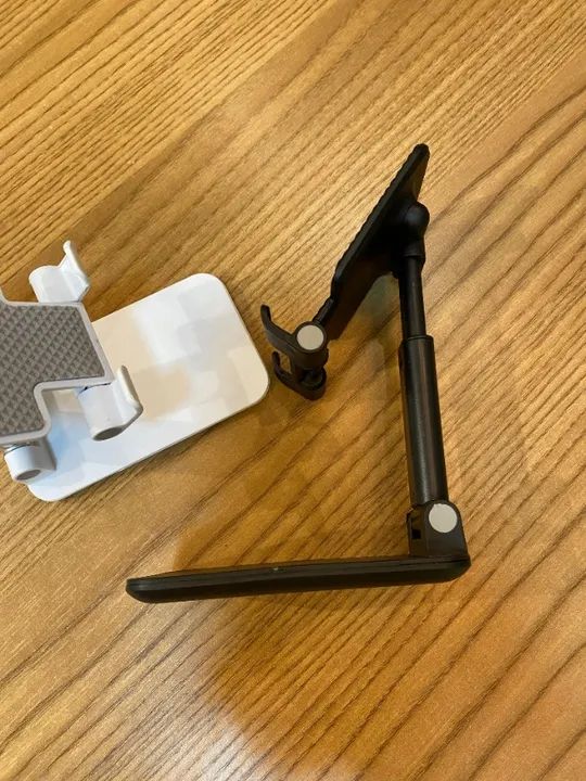 Suporte Ergonômico Dobravel Portátil Celular Ajustável Mesa - Foto 3