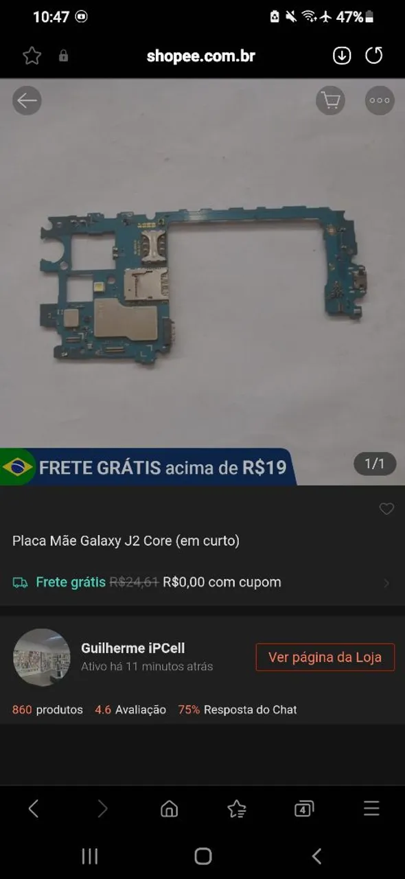 Placa Mãe Galaxy J2 Core