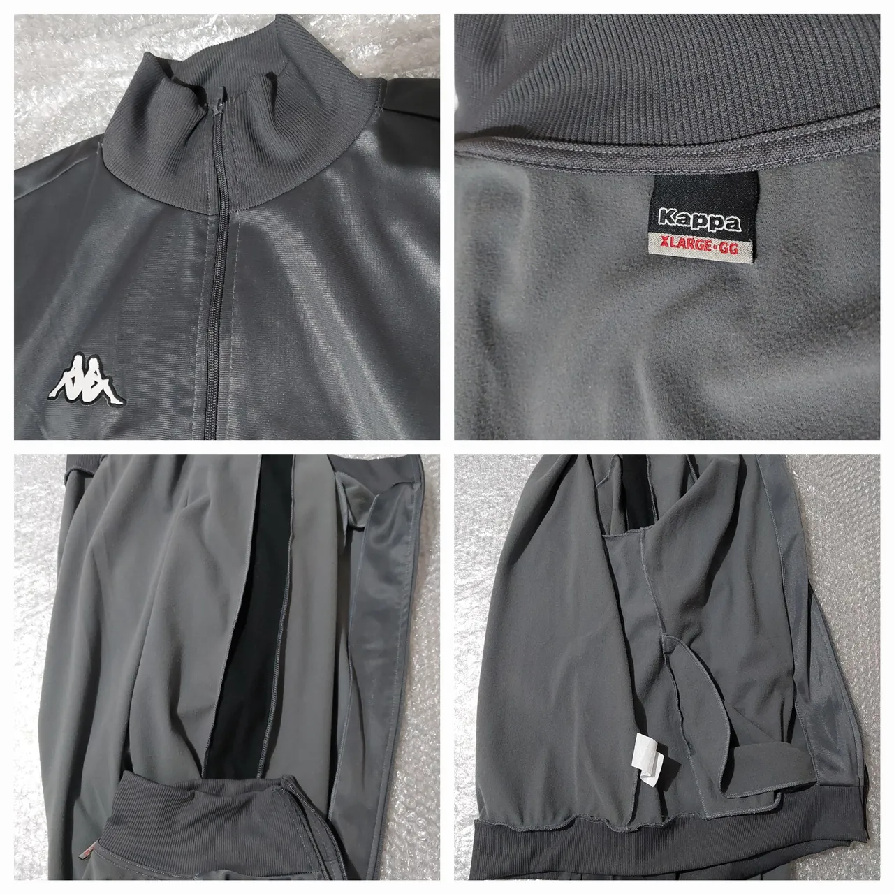 Agasalho Masculino Kappa Trilobal Quebec Preto/Cinza - Preto+Cinza (Só foi usado 2 vezes)