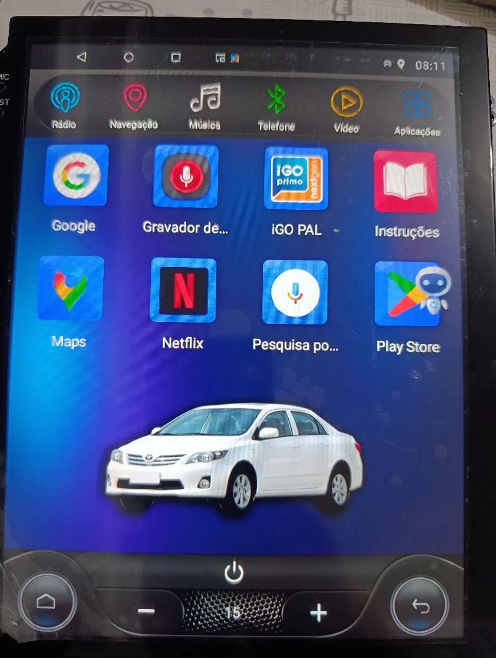 Central Multimídia Android 13 QLED KP, 13 polegadas-RA928 - Foto 3