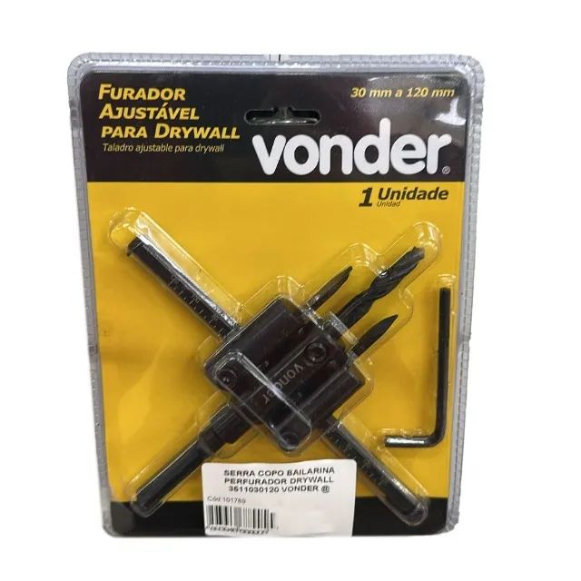 Serra Copo Bailarina Perfurador Drywall 3511030120 Vonder - Foto 4