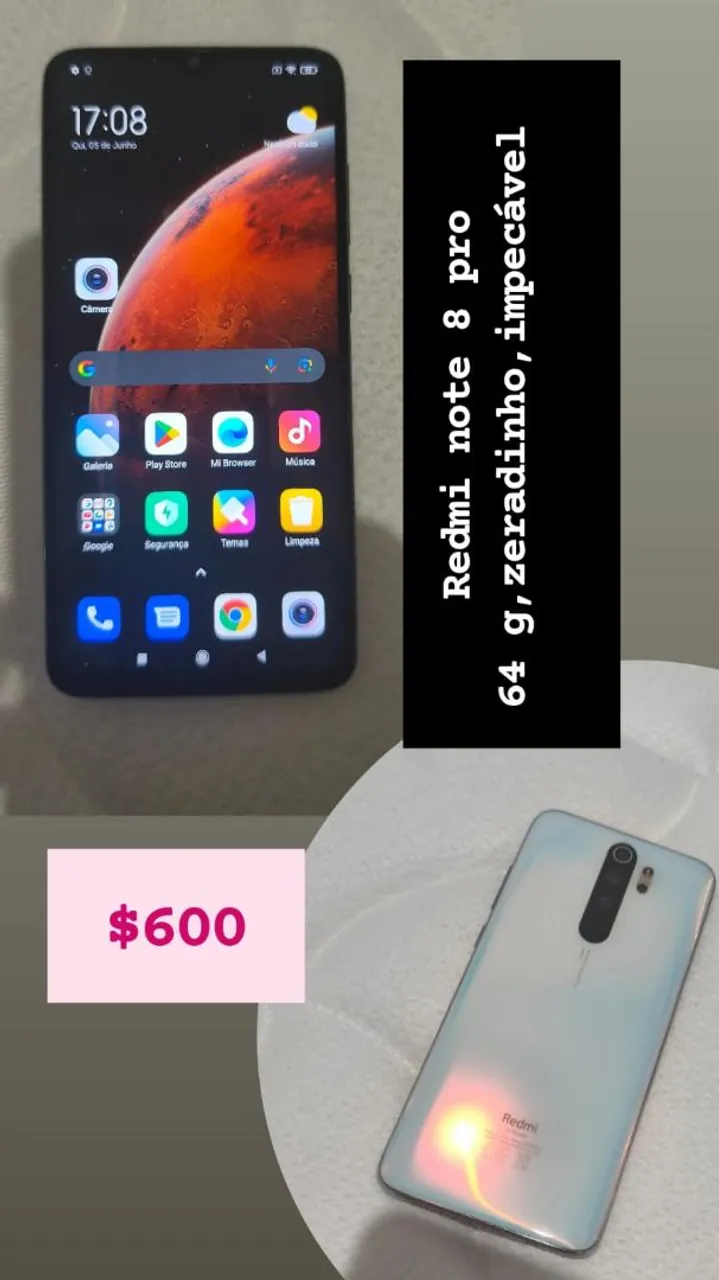 REDMI NOTE 8 PRO SEMI NOVO