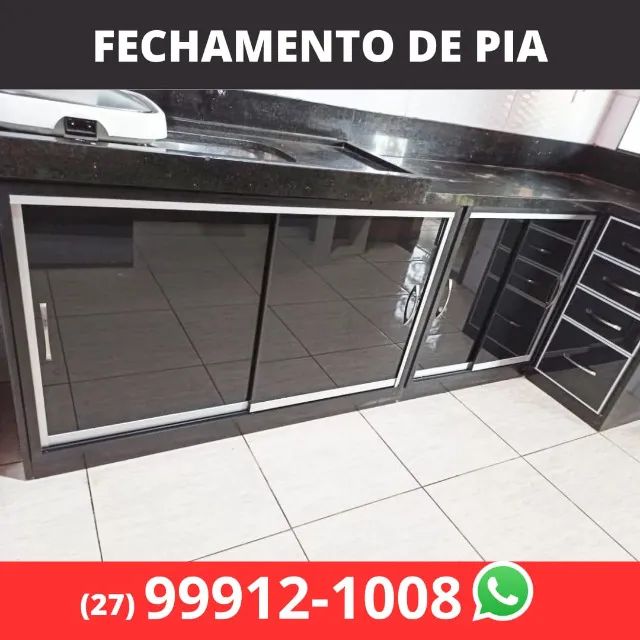 Vidraçaria MARIANA Fechamento de pia Espelho Porta de aluminio Janela de vidro Janela de a - Foto 5