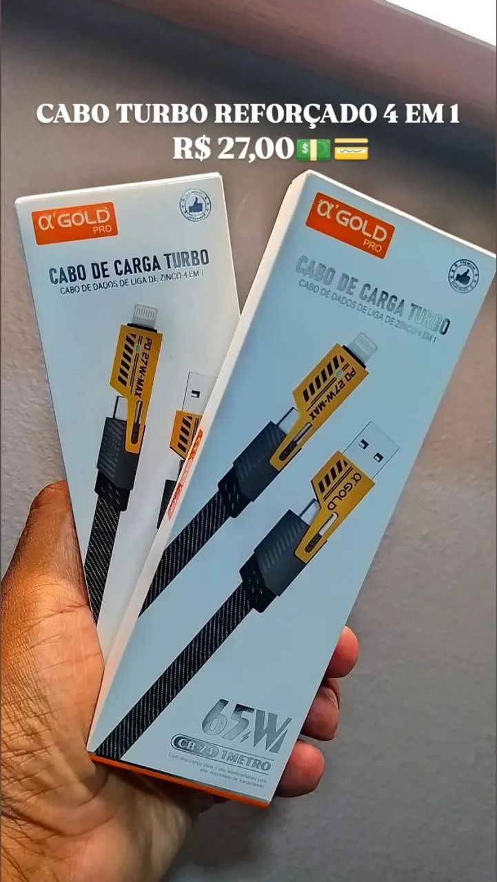 Cabo 4 em 1 reforçado turbo
