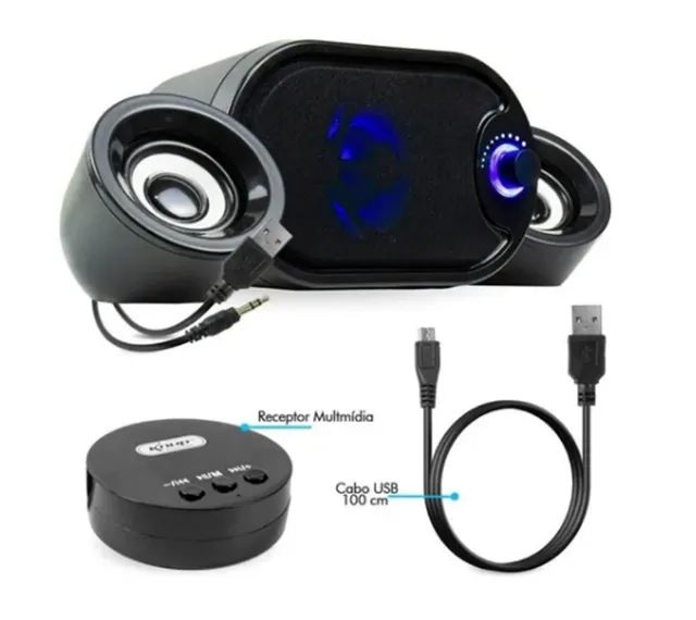 Caixa de Som com Receptor Bluetooth para Pc - Foto 4