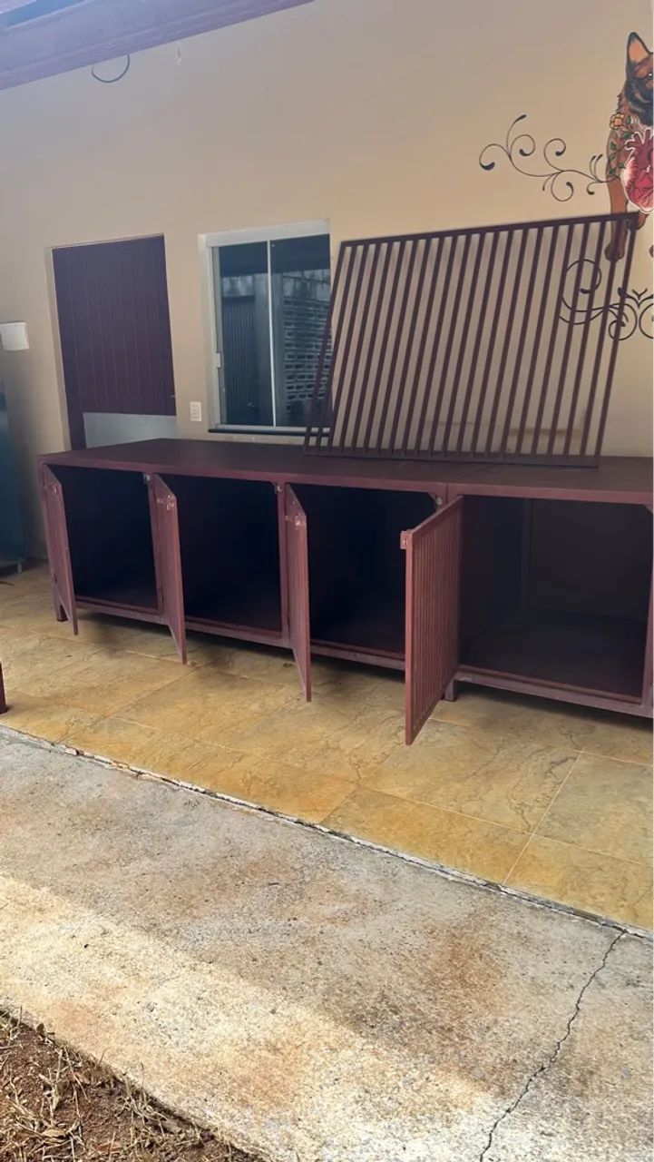 Vendo módulo de canil reforçado em metalon e chapa galvanizada - 3 baias por módulo - Foto 2