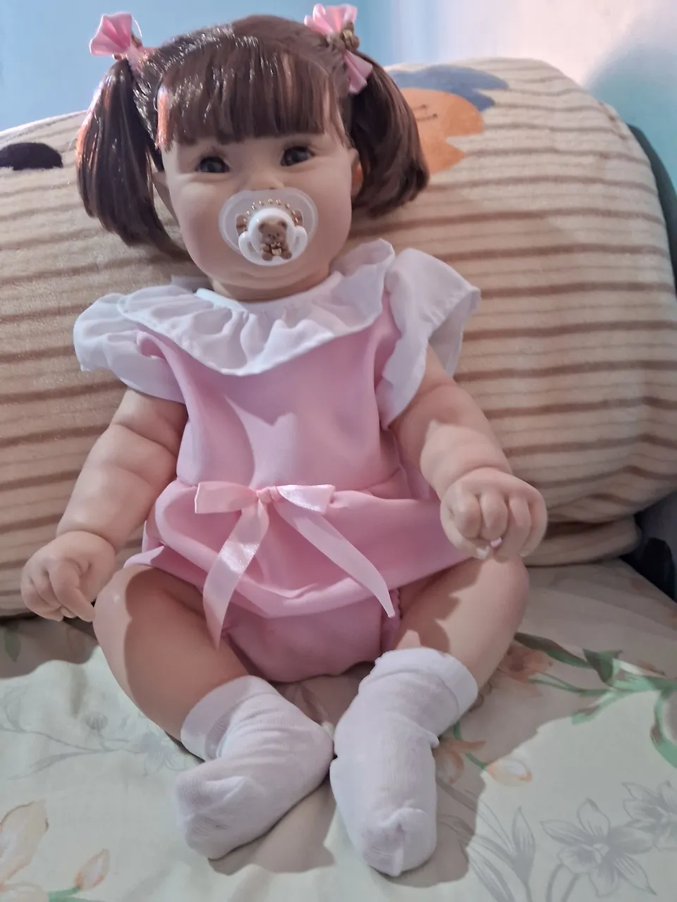 Linda Boneca Reborn com Acessórios
