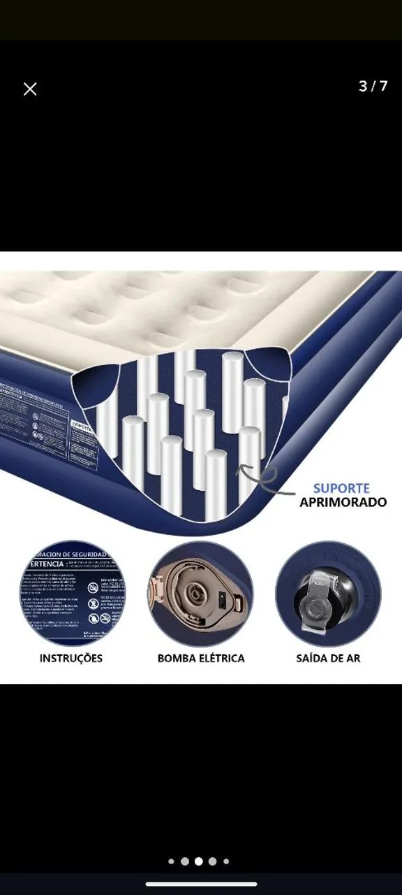 Colchão inflável automático Queen  - Foto 3
