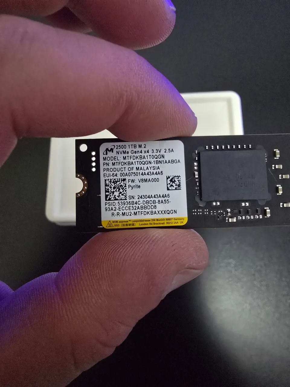 SSD NVMe Micron 2500 1TB M.2 PCIe Gen4 x4 - Novo - Foto 5