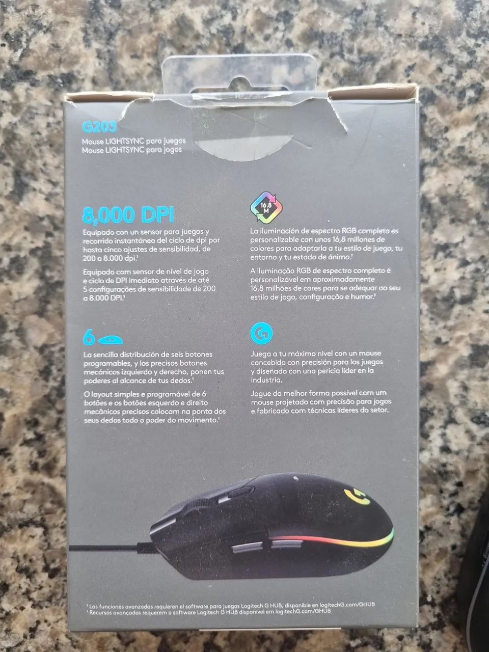 Mouse Gamer G203 Logitech - Defeito - Foto 2