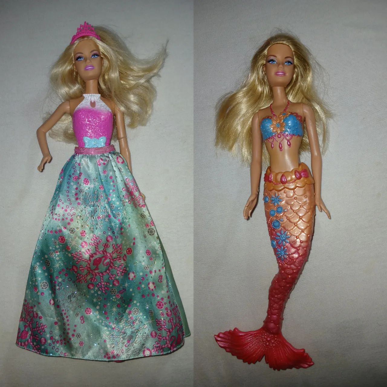 Bonecas Barbie Princesa e Sereia