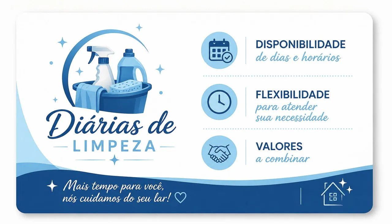 Diarista de faxina/limpeza 