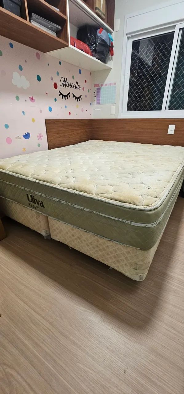 Cama box + colchão tamanho Queen