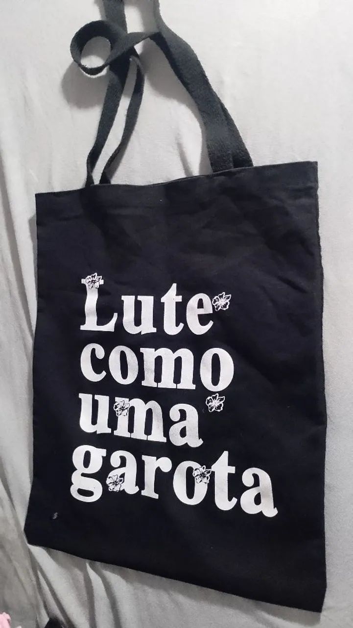 ecobag grande "lute como uma garota"