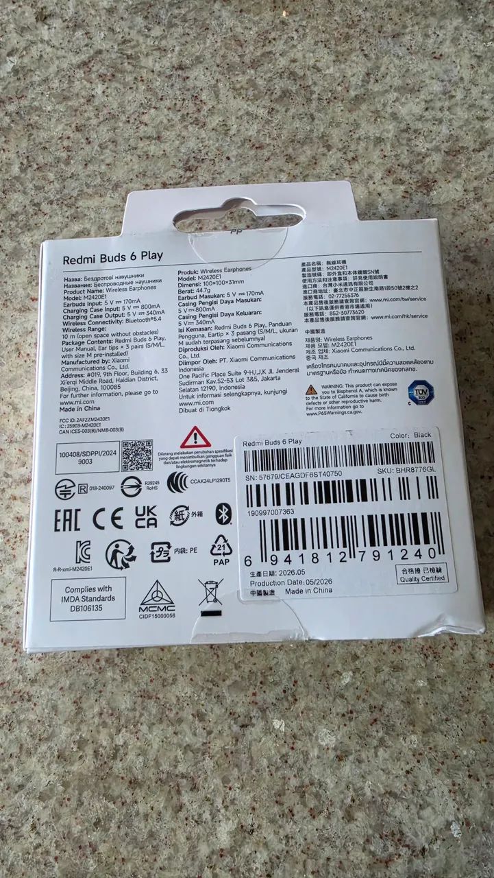 Fone Xiomi Original Lacrado Redmi Buds play 6 - Foto 2