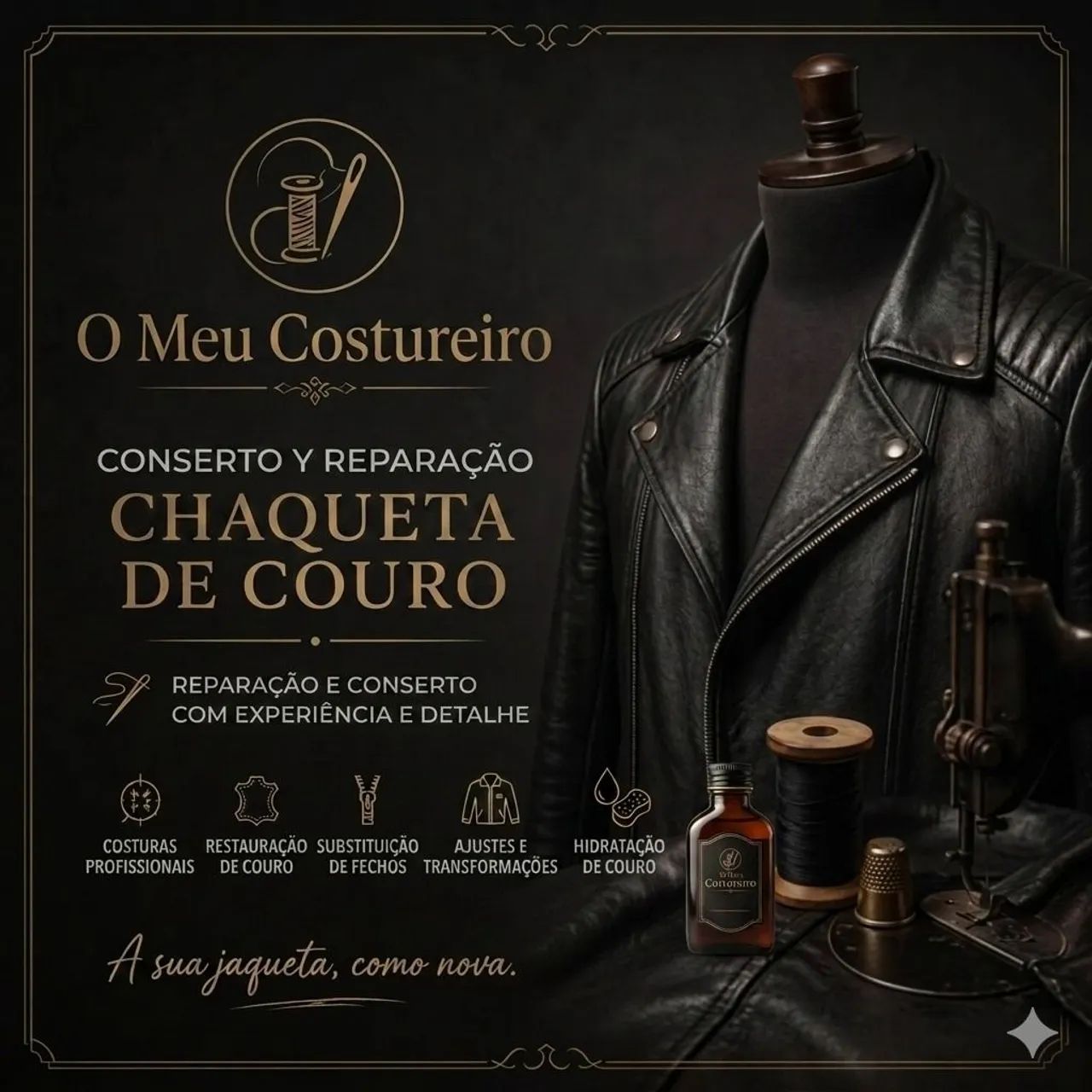 Conserto de chaqueta de couro 