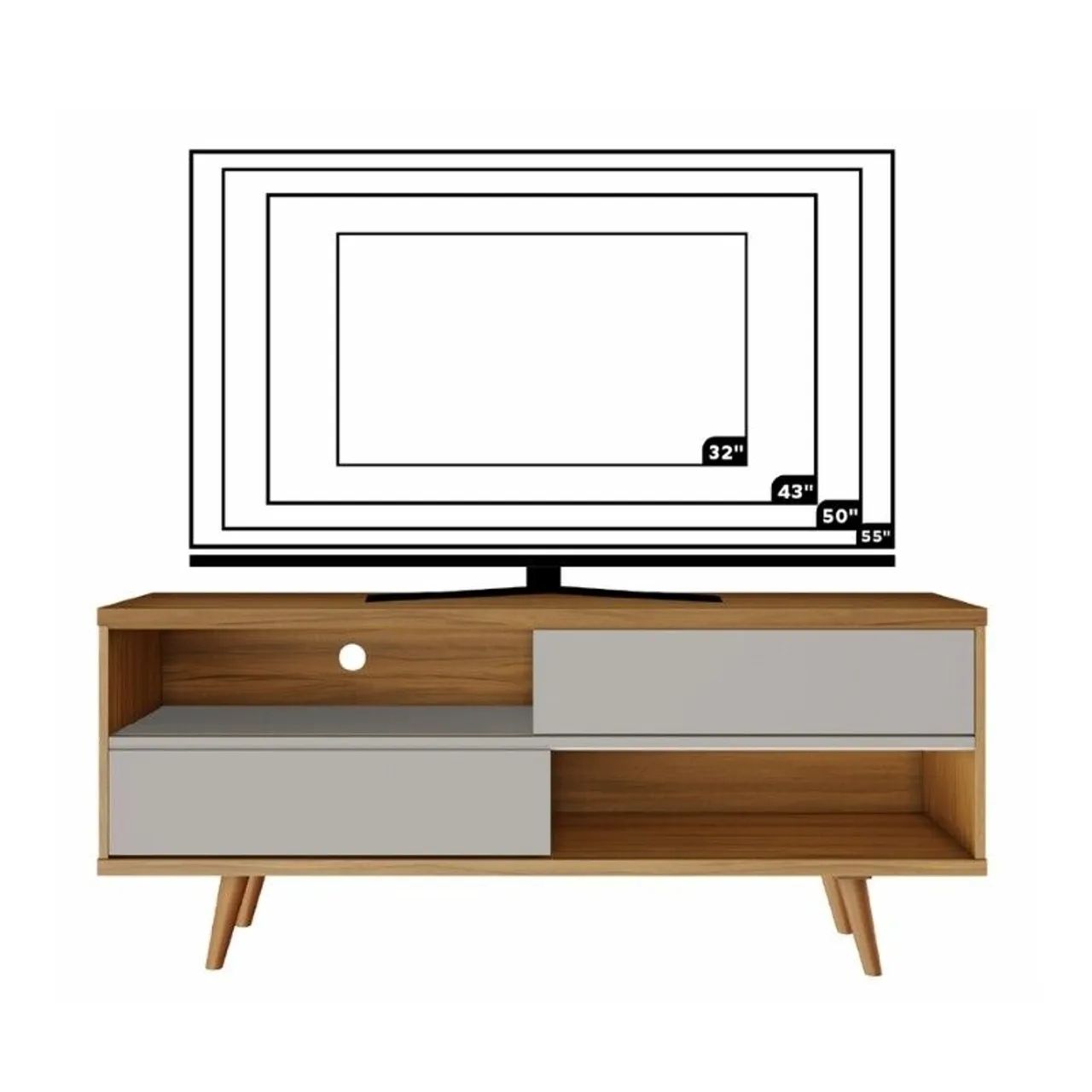 Rack 1.35m com 2 portas deslizantes  - Foto 3