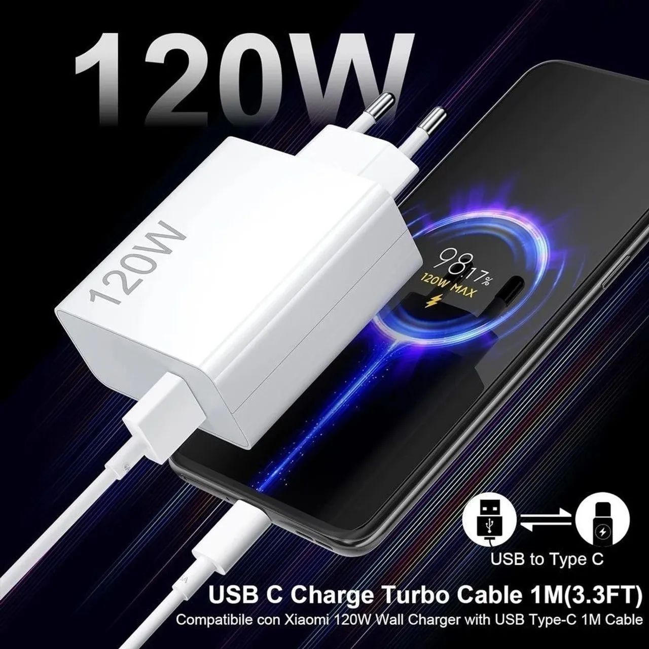 CARREGADOR XIAOMI 120W ORIGINAL!!! - Foto 2
