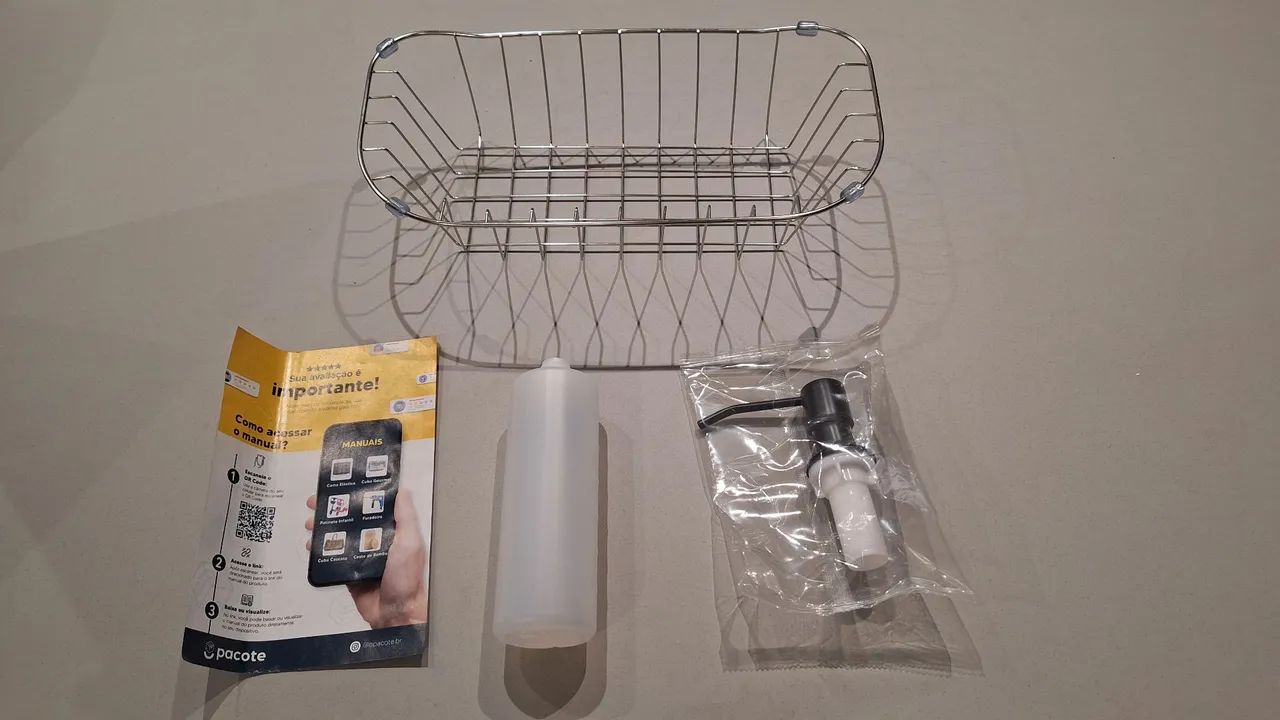 Cuba de Pia inox com válvula e dispenser  - Foto 4