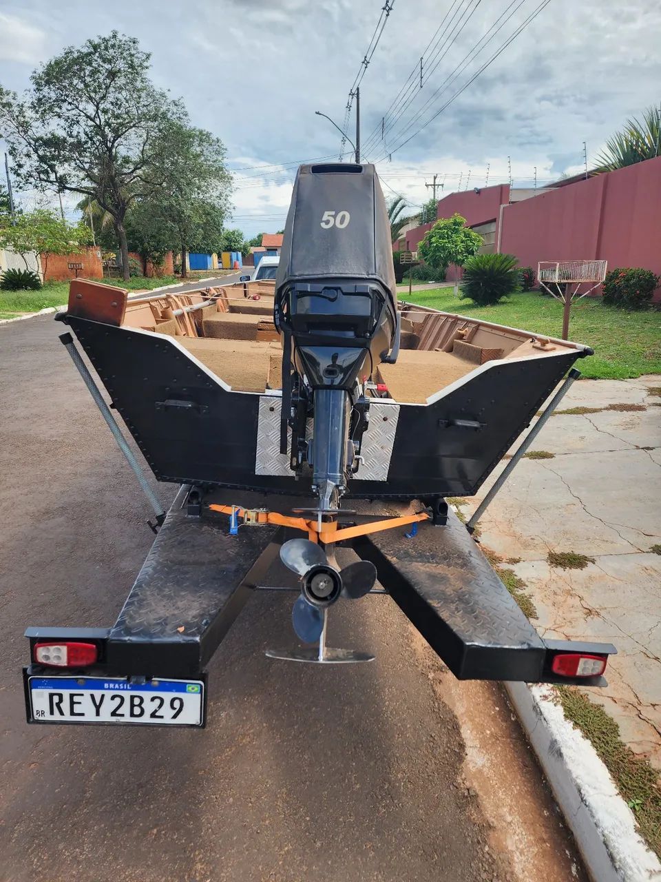 Barco 6m + motor 50hp + carreta - Foto 3