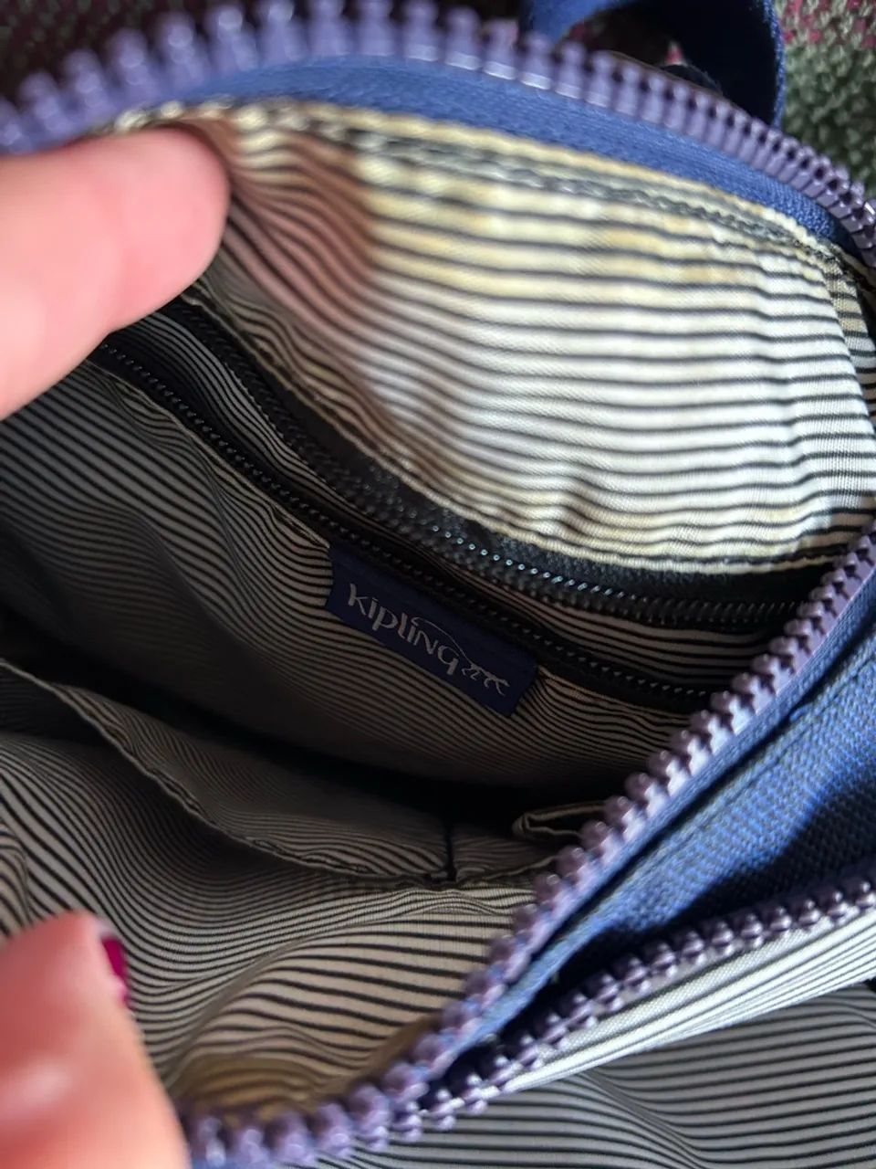 Bolsa kipling azul marinho média - Foto 3
