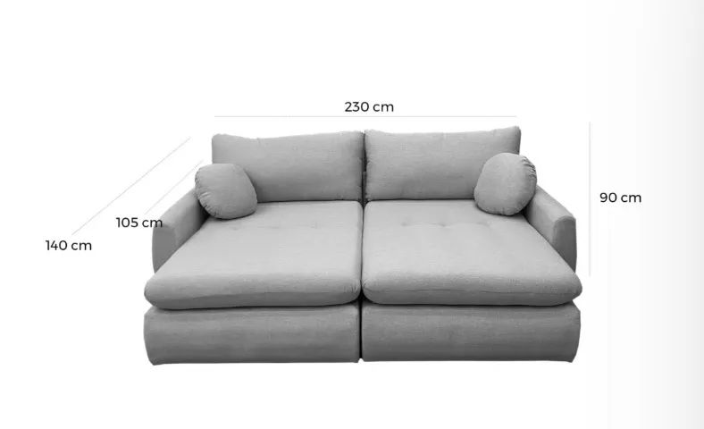 Sofá Retrátil Ravello 230cm 4 Lugares em Linho - Foto 3
