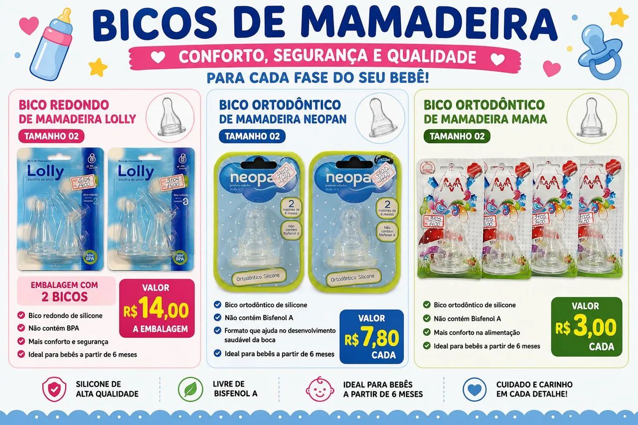 Mamadeiras,chupetas e bico de mamadeiras  - Foto 4