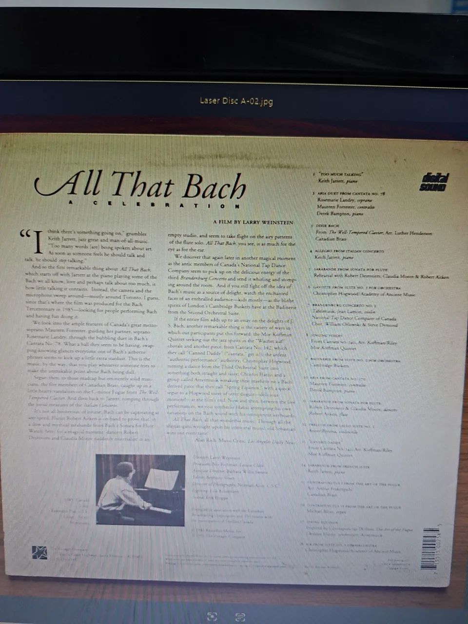 Laser Disc All That Bach - Foto 2