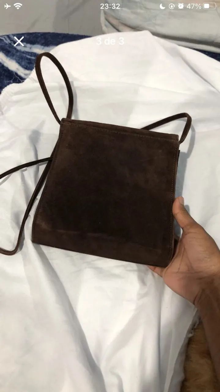 Bolsa de camurça, marrom - Foto 4