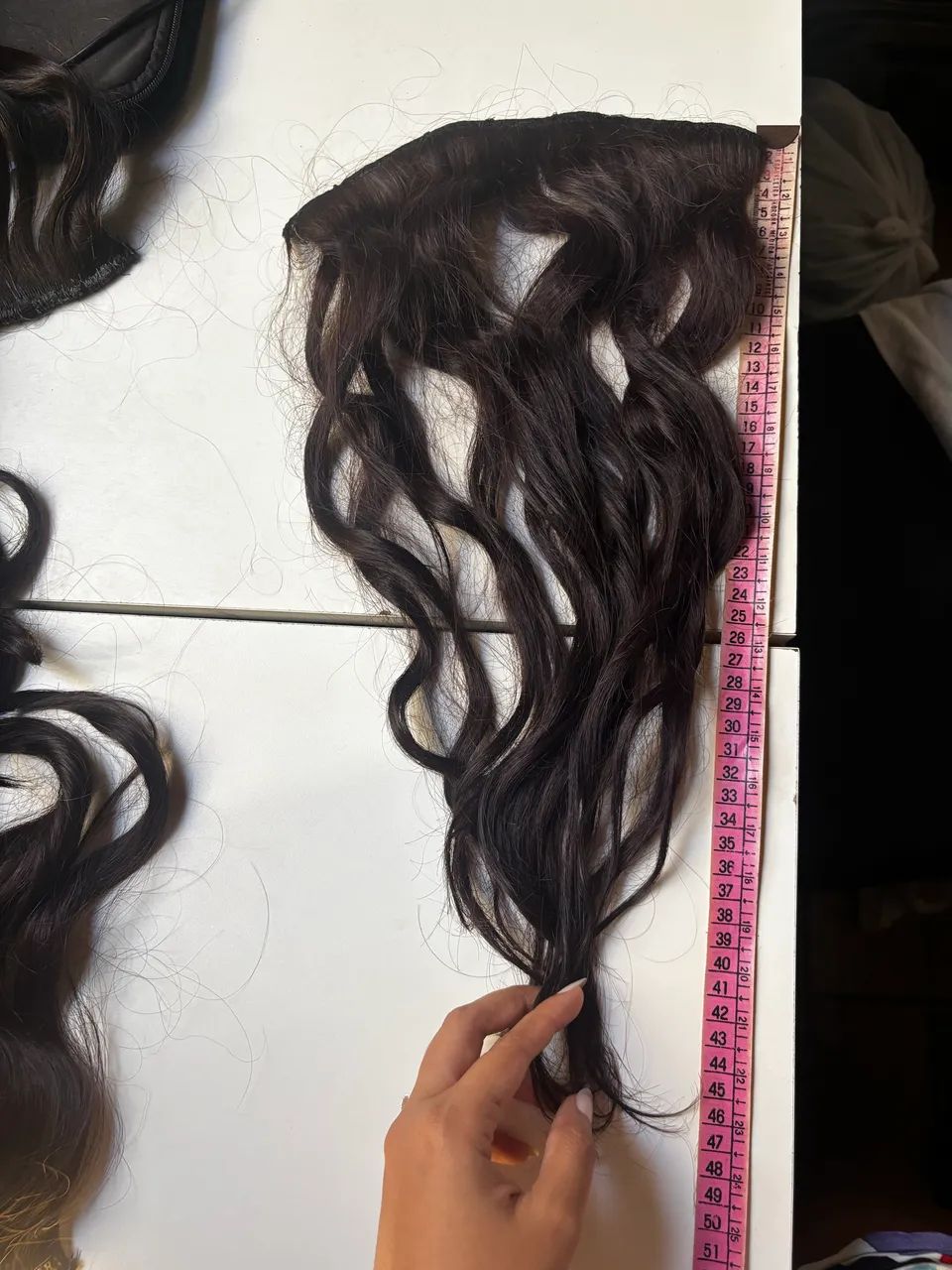 3 telas de cabelo humano 50 cm - Foto 2