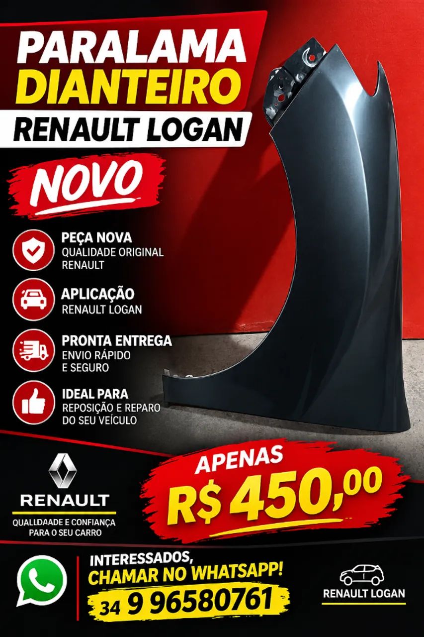 PARALAMA DIANTEIRO LOGAN  - Foto 5