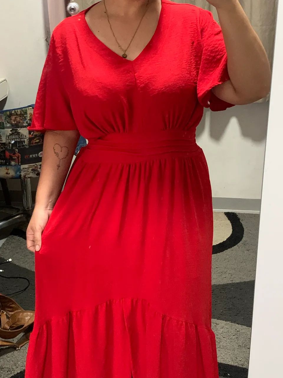 Vestido longo vermelho - Foto 3