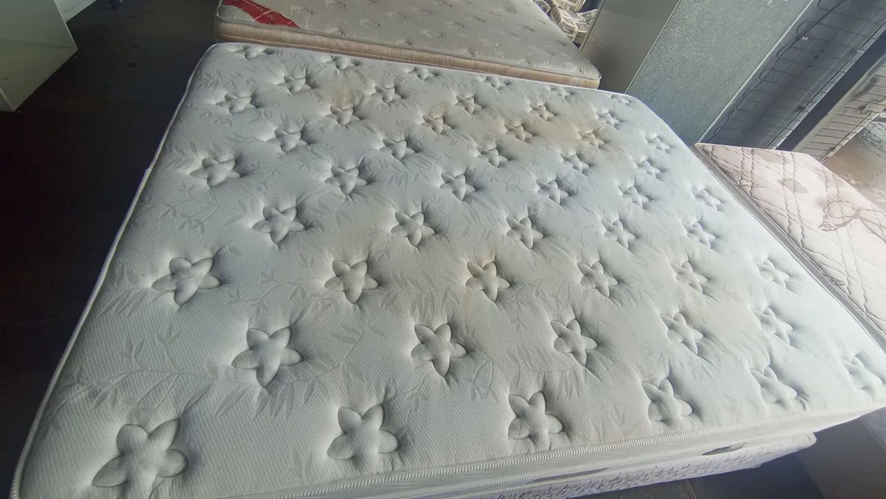 Cama box Queen size Colchão molas ensacandas bambú  - Foto 4