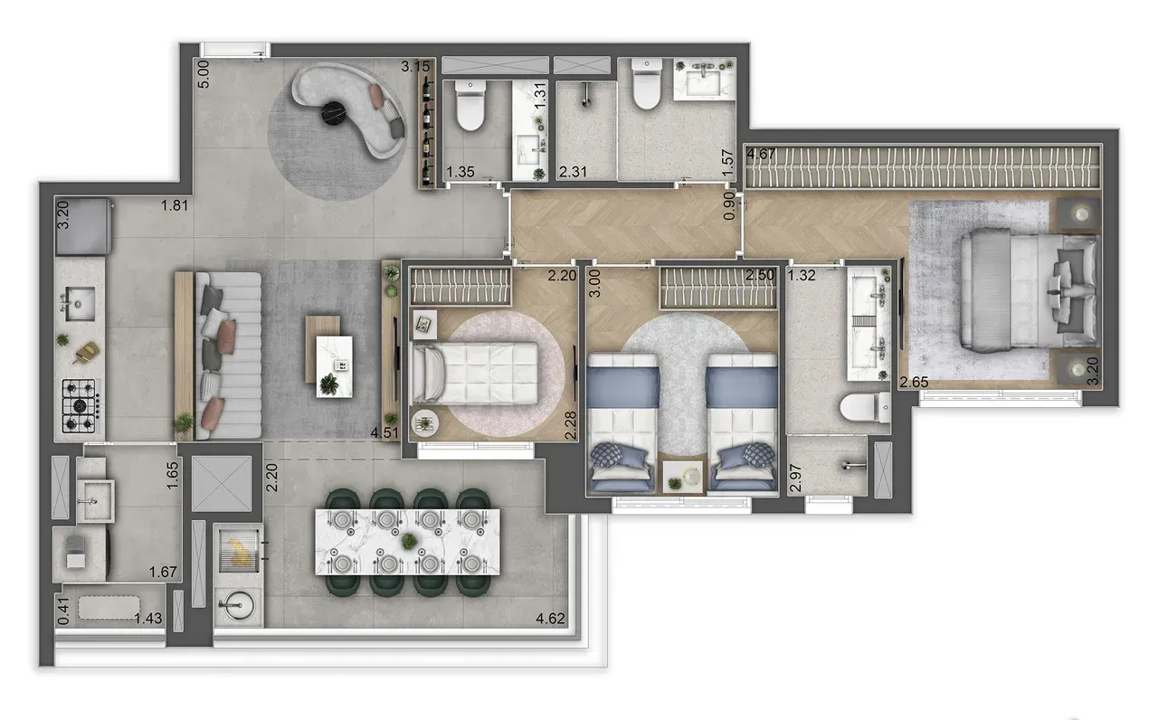 PLANTA 84m²