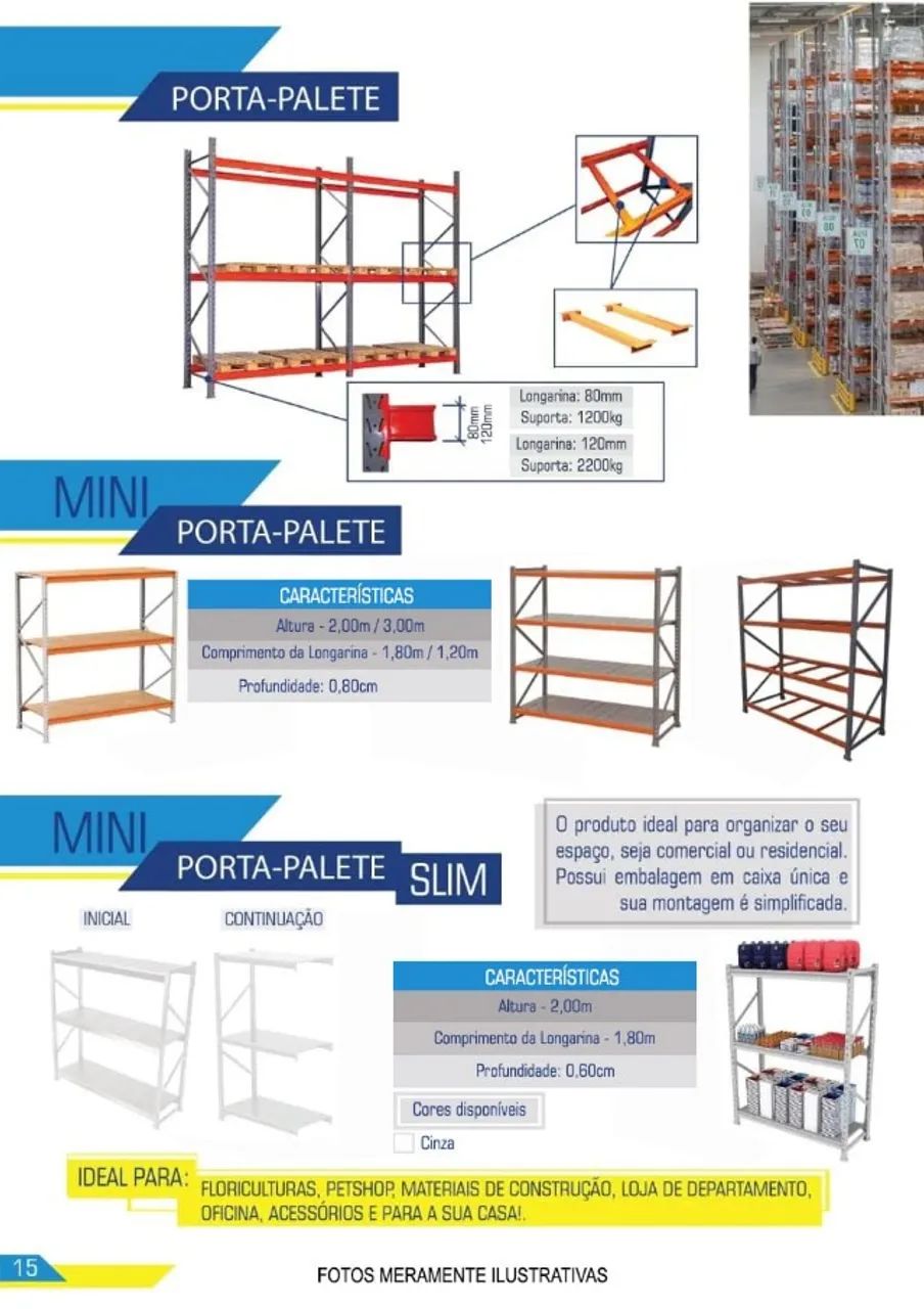 Estante de metal, mini porta pallets - Foto 4