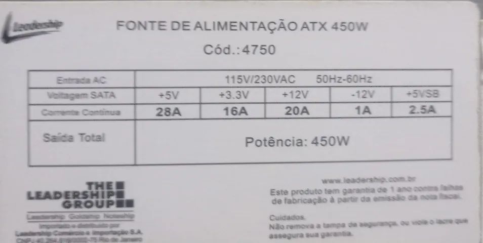 Fonte ATX 450W  - Foto 2