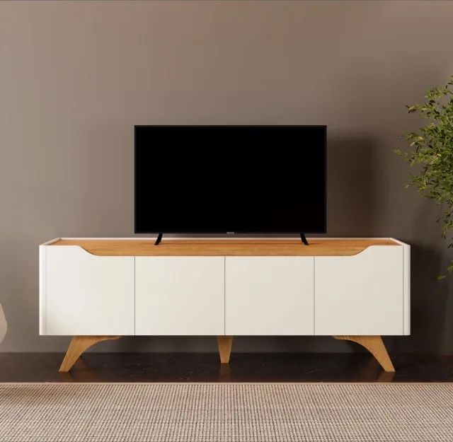 Rack Lugano 180 Off White e Naturale - Foto 2