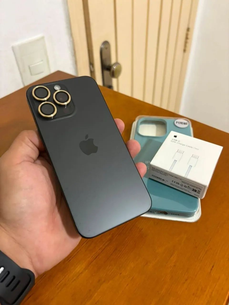 Iphone 15 Pro Max 256gb black Titanium / Todo Original - Foto 3