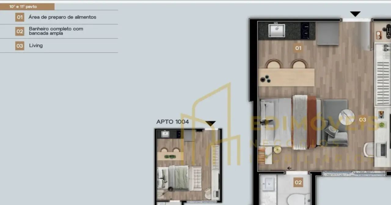 Praia de Itaparica: Studio com lazer completo e segurança em Vila Velha! - Foto 5